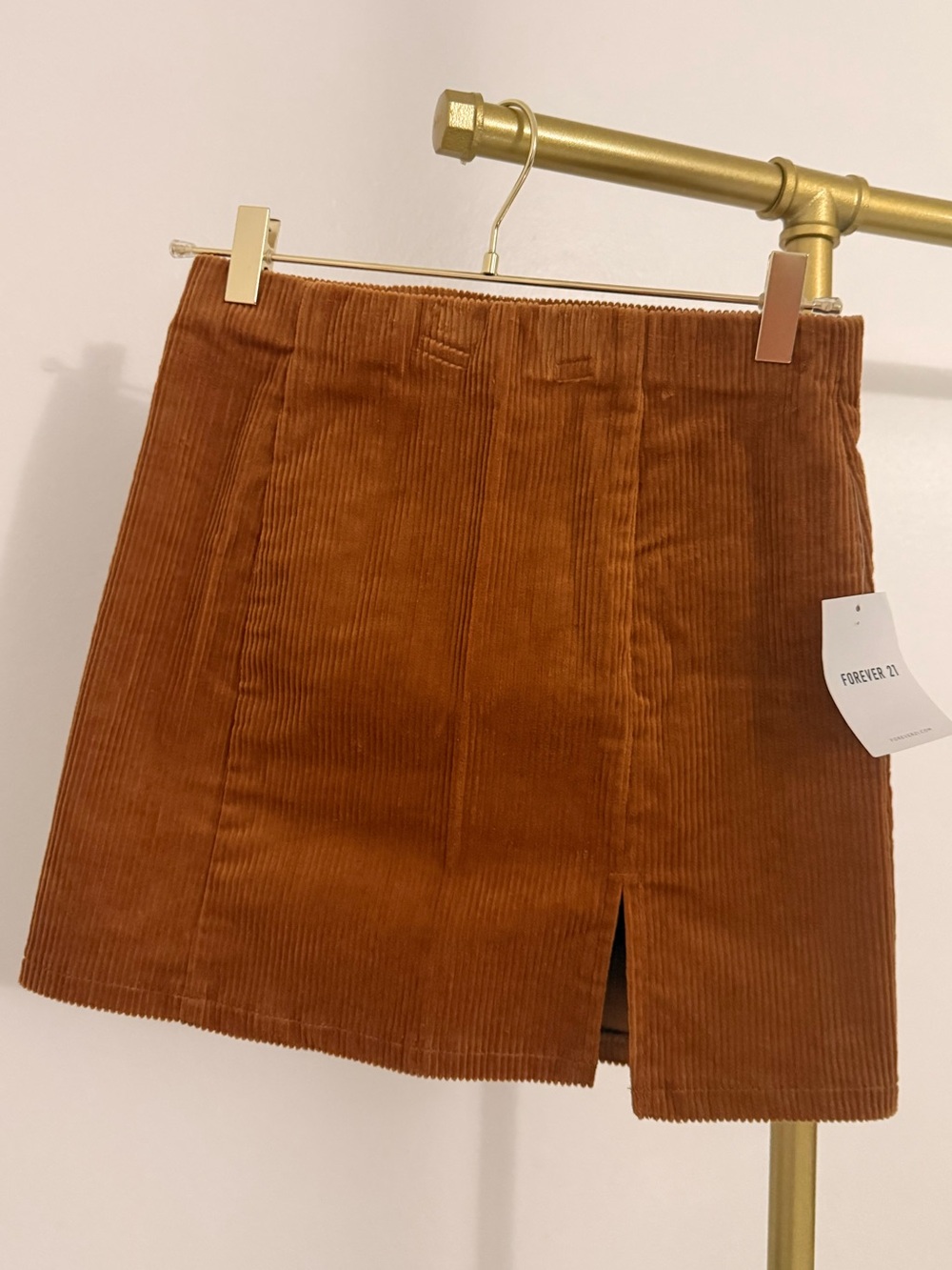 Forever 21 Corduroy Mini Skirt - Burnt Orange